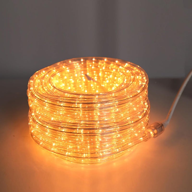 Vigdur LED Rope Lights Outdoor - 18ft Warm White Rope Lights Waterproof with Connectable Clear Plastic Tube, Flexible LED Tube Lights for Garden, Patio, Pool, Bedroom, Party (216 LEDs) - Image 1